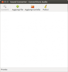 Schermata di Sound Converter