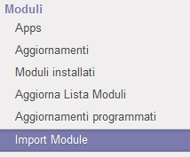 Modulo Importazione Zip